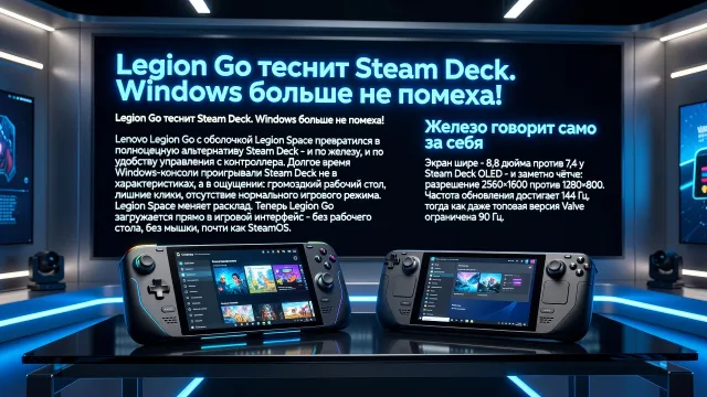 Legion Go теснит Steam Deck. Windows больше не помеха!
